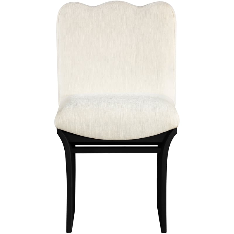 Pemberly Row Contemporary Cream Chenille Fabric Upholstered Dining Chair
