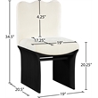 Pemberly Row Contemporary Cream Chenille Fabric Upholstered Dining Chair