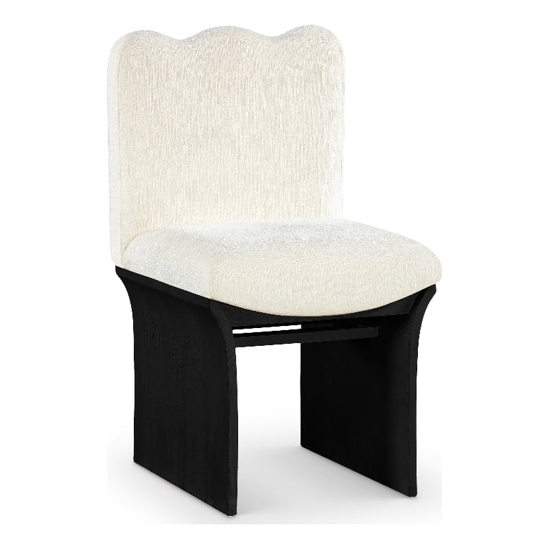 Pemberly Row Contemporary Cream Chenille Fabric Upholstered Dining Chair
