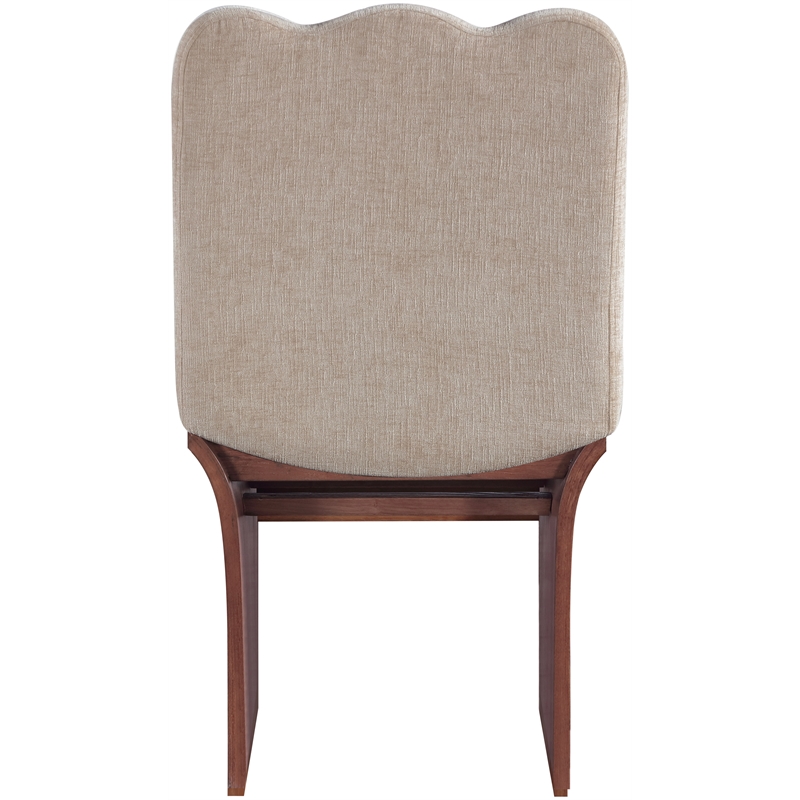 Pemberly Row Contemporary Beige Chenille Fabric Upholstered Dining Chair