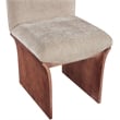 Pemberly Row Contemporary Beige Chenille Fabric Upholstered Dining Chair