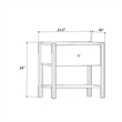 Pemberly Row Modern Solid Wood Frame 23.5