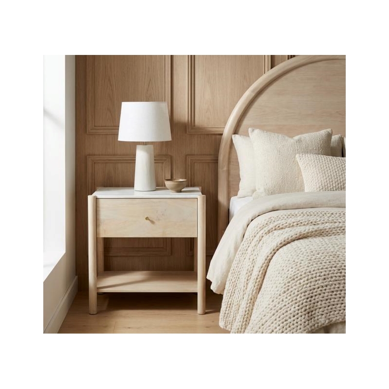 Pemberly Row Modern Solid Wood Frame 23.5