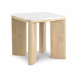 Pemberly Row Modern Solid Wood Frame End Table in Bleached Oak
