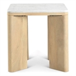 Pemberly Row Modern Solid Wood Frame End Table in Bleached Oak