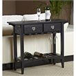 Pemberly Row Wood Mission Wine Stand with Storage Drawers in Black