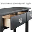 Pemberly Row Wood Mission Wine Stand with Storage Drawers in Black