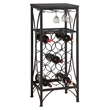 Pemberly Row ModernTransitional Home Bar Wine Rack in Metal Black