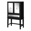 Pemberly Row Contemporary Wood Two-Tone Wine Rack in Black Finish