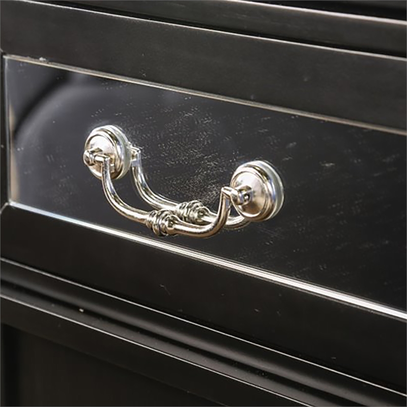 Pemberly Row Contemporary Wood Two-Tone Wine Rack in Black Finish