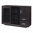 Pemberly Row Contemporary Wood Multi-Storage Buffet in Cappuccino