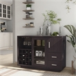 Pemberly Row Contemporary Wood Multi-Storage Buffet in Cappuccino