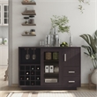 Pemberly Row Contemporary Wood Multi-Storage Buffet in Cappuccino