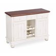 Pemberly Row Contemporary Wood Wine Rack Sideboard in Buttermilk