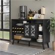 Pemberly Row Contemporary Wood Multi-Storage Buffet in Cappuccino