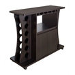 Pemberly Row Contemporary Wood Buffet with Wine Rack in Espresso