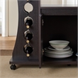 Pemberly Row Contemporary Wood Buffet with Wine Rack in Espresso