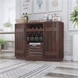 Pemberly Row Transitional Wood Multi-Storage Buffet in Vintage Walnut