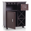 Pemberly Row Contemporary Wood Wine Rack Kitchen Cart in Espresso