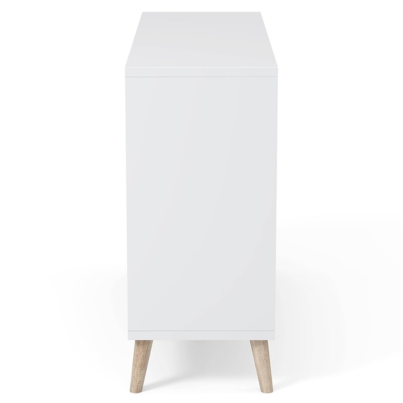 Pemberly Row ModernTransitional Wood 10-Bottle Wine Rack in White