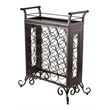 Pemberly Row Transitional Wood/Metal Wine Rack with Removable Tray in Bronze