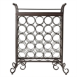 Pemberly Row Transitional Wood/Metal Wine Rack with Removable Tray in Bronze