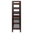 Pemberly Row 6-Tier Transitional Solid Wood Wine Rack in Antique Walnut