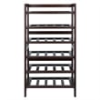 Pemberly Row 6-Tier Transitional Solid Wood Wine Rack in Antique Walnut