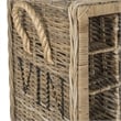 Pemberly Row Contemporary 16 Bottle Rattan Wicker Wine Rack in Black