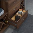 Pemberly Row Wood Multi-Storage Buffet Server in Distressed Walnut
