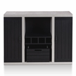 Pemberly Row Modern Industrial Wood Multi-Storage Buffet in Black