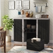 Pemberly Row Modern Industrial Wood Multi-Storage Buffet in Black