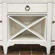 Pemberly Row Wood Wine Rack Buffet in Natural and Paper White