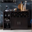 Pemberly Row Contemporary Wood Multi-Storage Buffet Cabinet in Espresso