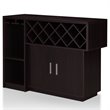 Pemberly Row Contemporary Wood Multi-Storage Buffet Cabinet in Espresso