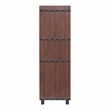Pemberly Row Farmhouse Wood 4-Bottle Wine Rack in Vintage Walnut