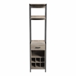Pemberly Row Contemporary Wood Multi Storage Wine Rack in Gray