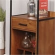 Pemberly Row Contemporary Wood Multi Storage Wine Rack in Natural