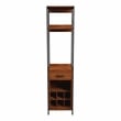 Pemberly Row Contemporary Wood Multi Storage Wine Rack in Natural