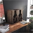 Pemberly Row Wood 8-Bottle Hanging Wine Rack in Reclaimed Oak