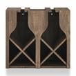 Pemberly Row Wood 8-Bottle Hanging Wine Rack in Reclaimed Oak