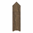 Pemberly Row Rustic Wood 5-Bottle Wine Rack in Reclaimed Oak