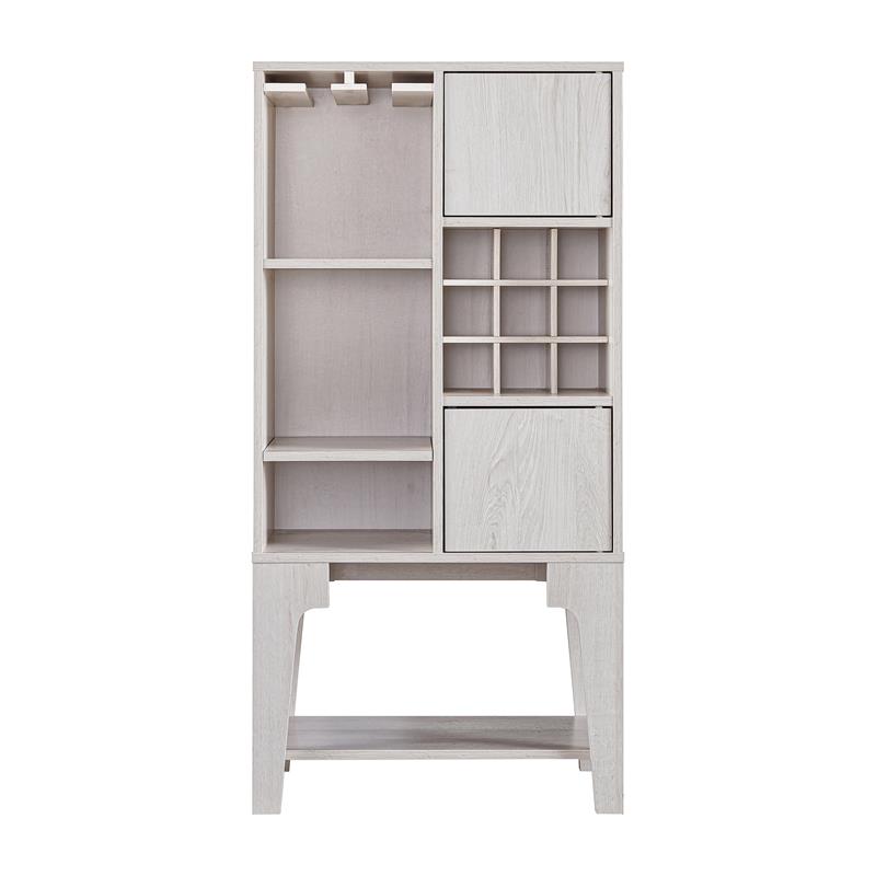 Pemberly Row Contemporary Wood Wine Rack in White Oak Finish