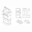 Pemberly Row Industrial Wood Wine Cabinet in Light Hickory Brown