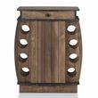 Pemberly Row Rustic Wood 8-Bottle Wine Cabinet in Reclaimed Oak