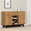 Pemberly Row Contemporary Engineered Wood Buffet with Wine Storage