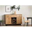 Pemberly Row Contemporary Engineered Wood Buffet with Wine Storage