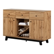 Pemberly Row Contemporary Engineered Wood Buffet with Wine Storage