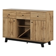 Pemberly Row Contemporary Engineered Wood Buffet with Wine Storage