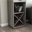 Pemberly Row Farmhouse Wood Tower Cabinet in Vintage Gray Oak